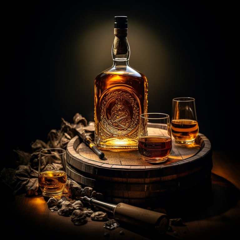 Certainly! To generate an image with a whisky tasting glass, whisky barrel, and whisky bottle in a dark --v 5.2 Job ID: d964217f-5ae4-4644-8dbd-e3387243c6a3
