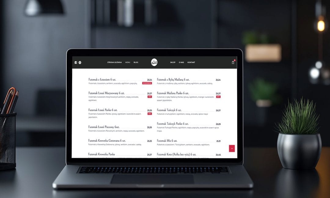 Strona dla Baru Sushi